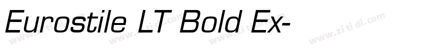 Eurostile LT Bold Ex字体转换